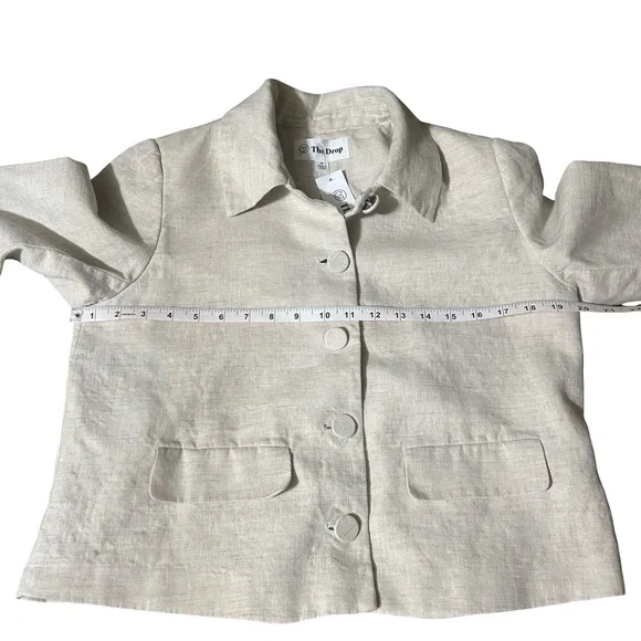 The Drop Linen Cropped Jacket
Blazer Natural Oatmeal Button
Front Size M - Picture 9 of 11